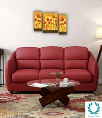 RM Style set of 3 pieces Flowers UV wall Decor & Gifting painting  - Wood, Pack of1